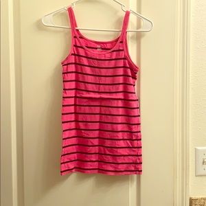 Pink and blue striped tank